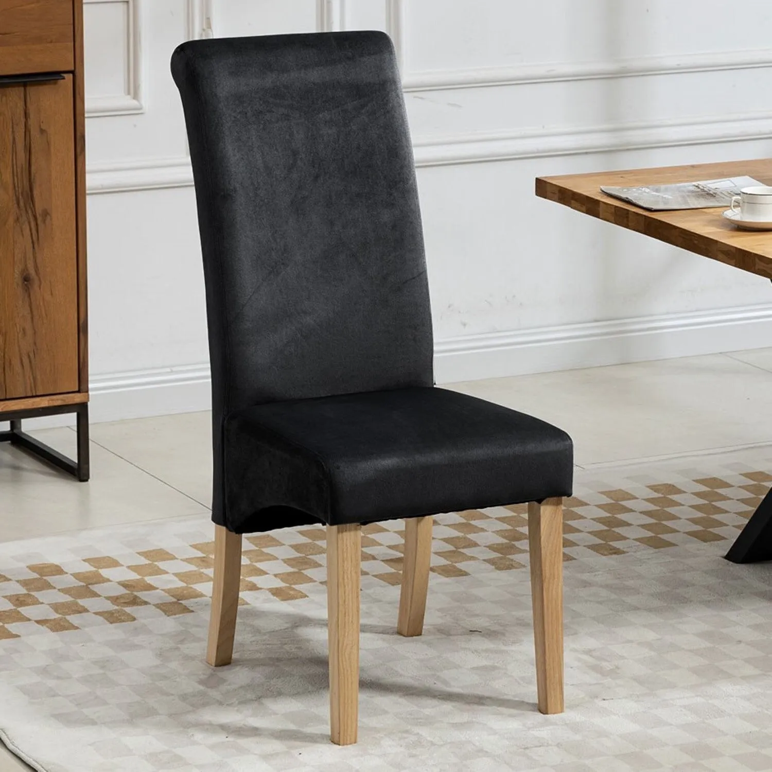 Set of 2 Rimini Velvet Dining Chairs