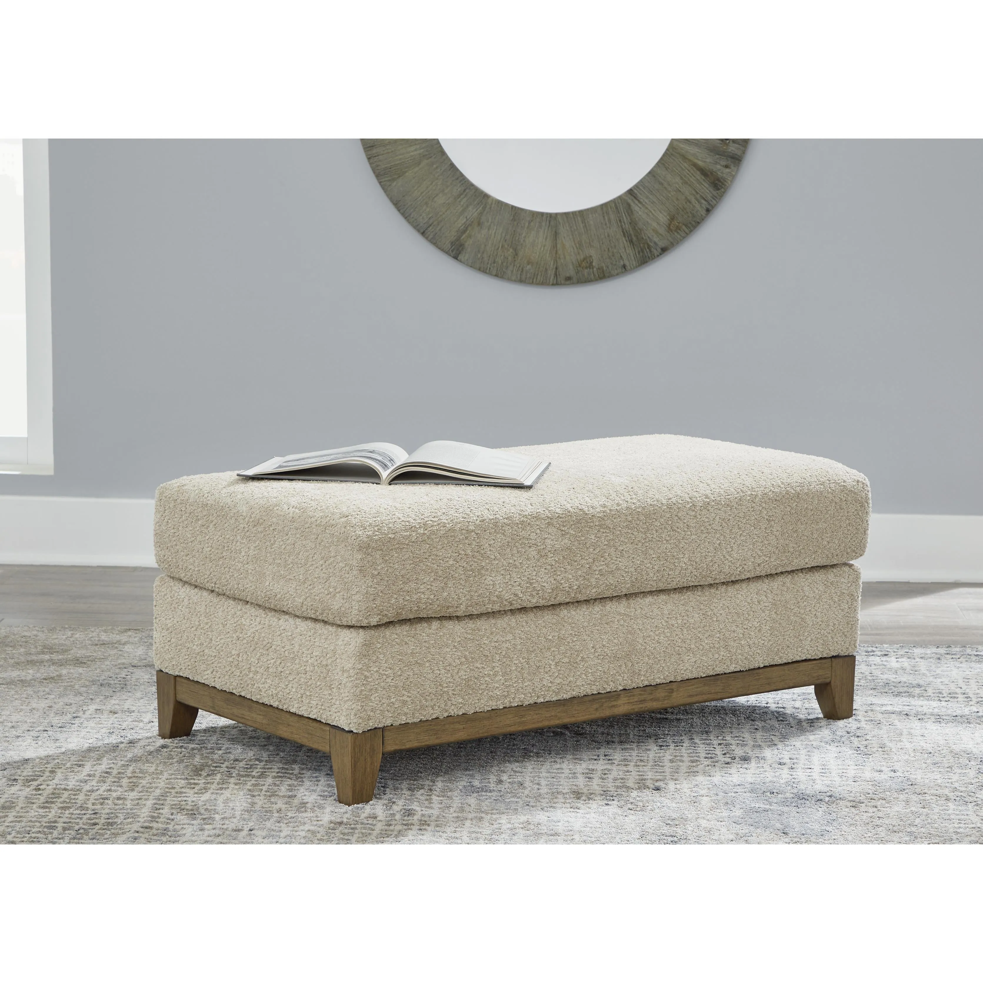 Signature Design by Ashley Parklynn Stationary Fabric Chair with Ottoman 4890214/4890223