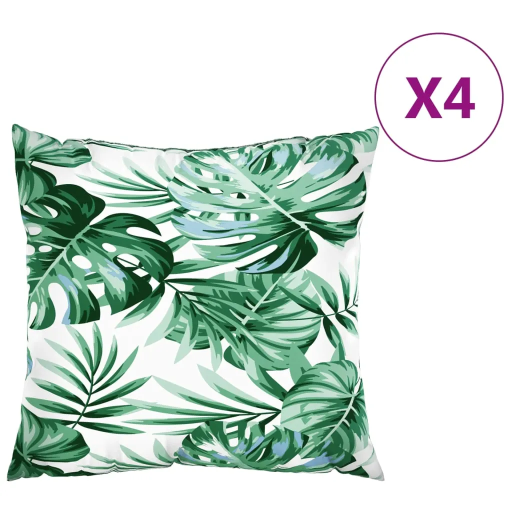 Sofa Cushions 4 pcs Leaf Pattern 40x40 cm Fabric