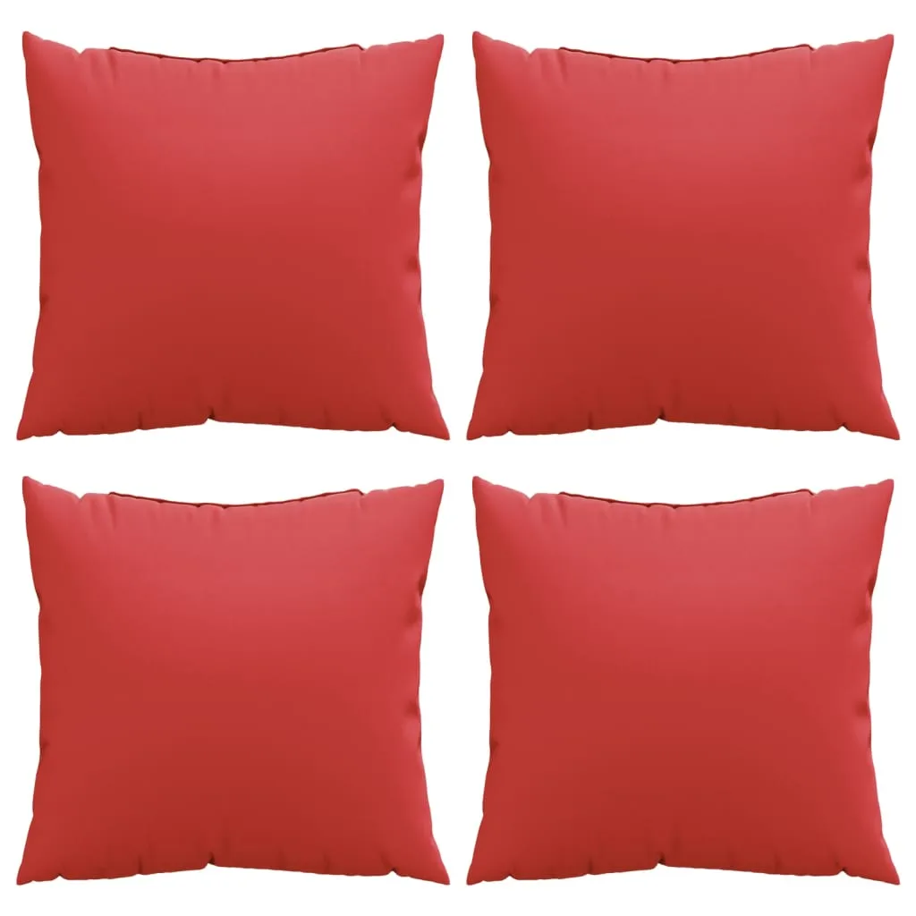 Sofa Cushions 4 pcs Red 40x40 cm Fabric