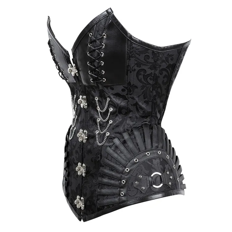 Steampunk Steel Boned Gothic Overbust  Corsets