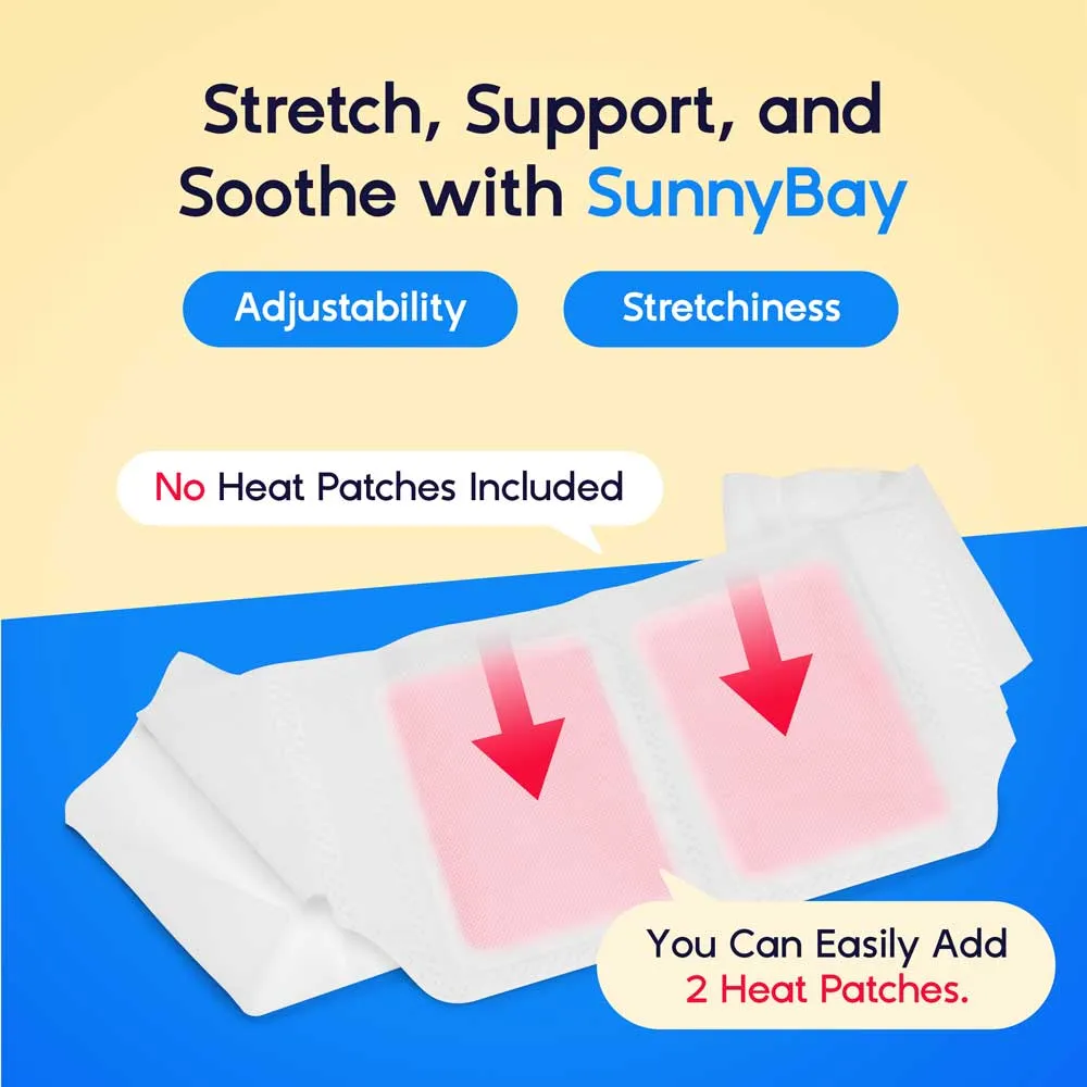 Wearable Belt with Two Pockets To Hold Heat Patches - 8 count