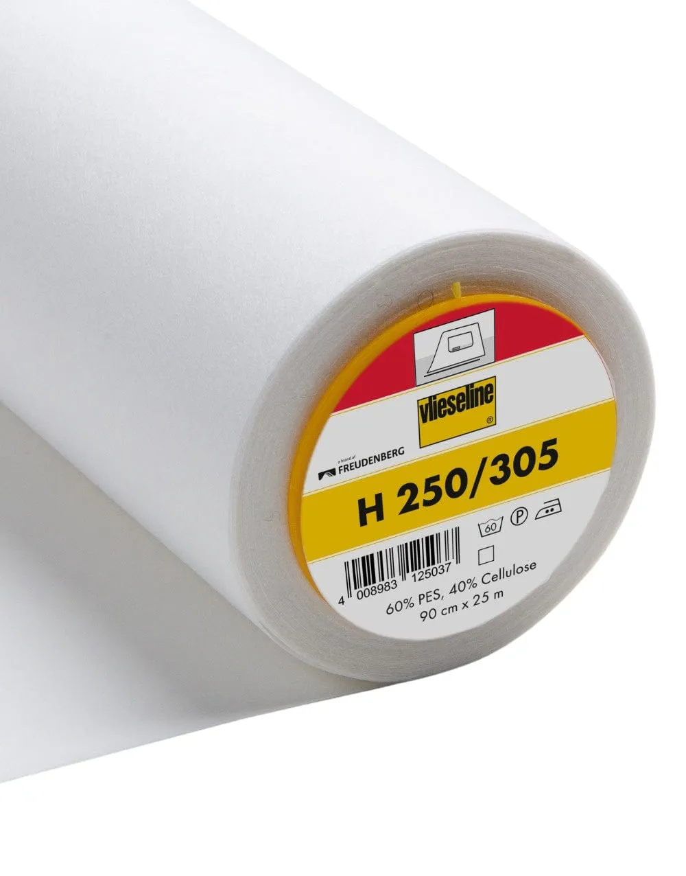 White Medium Weight Stable Fusible Nonwoven Interlining H250