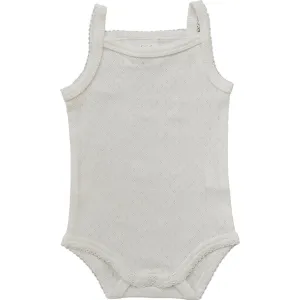 White Pointelle Tank Bodysuit