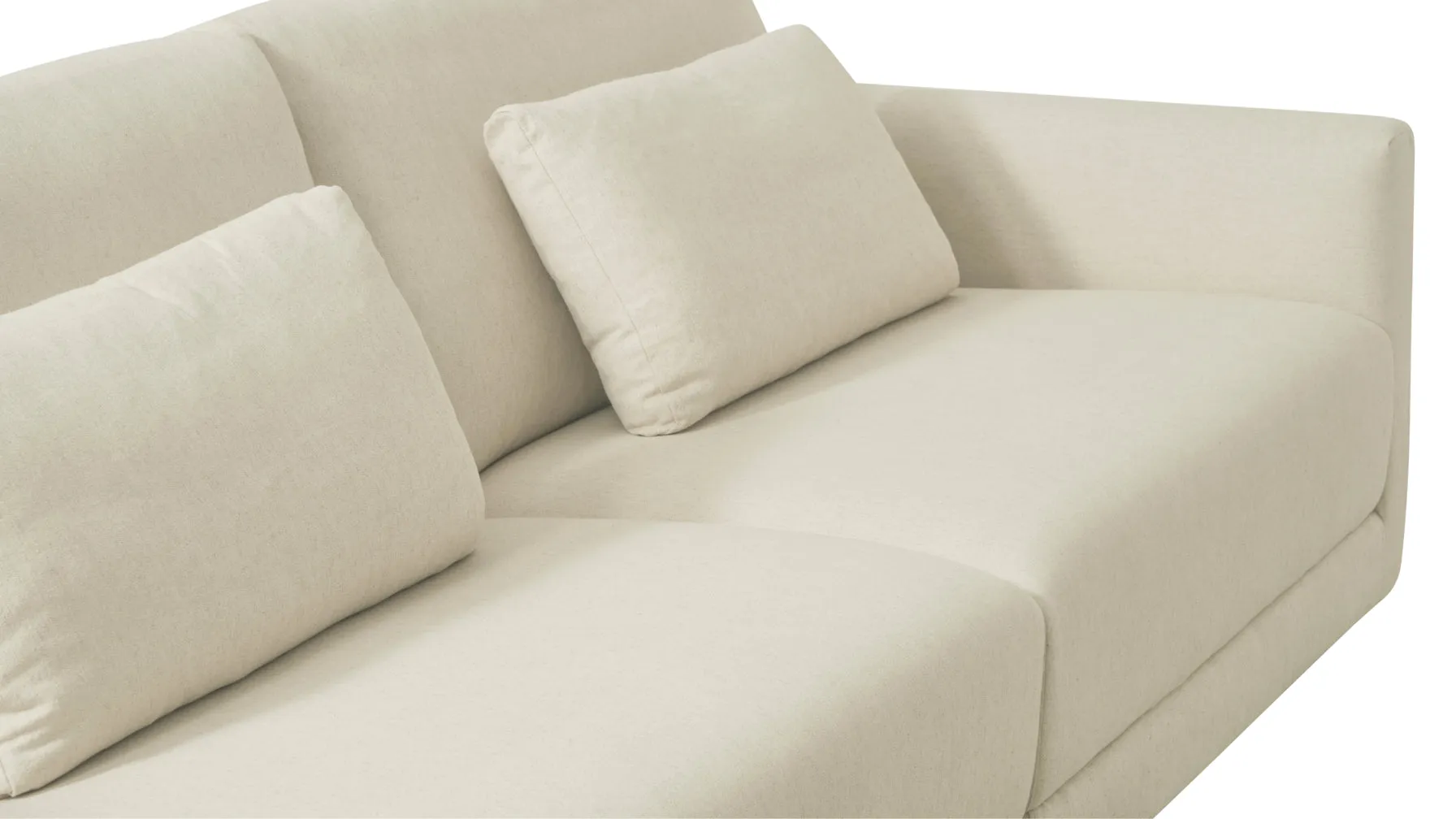 Wind Down 4-Piece Modular Sectional, Left, Beach