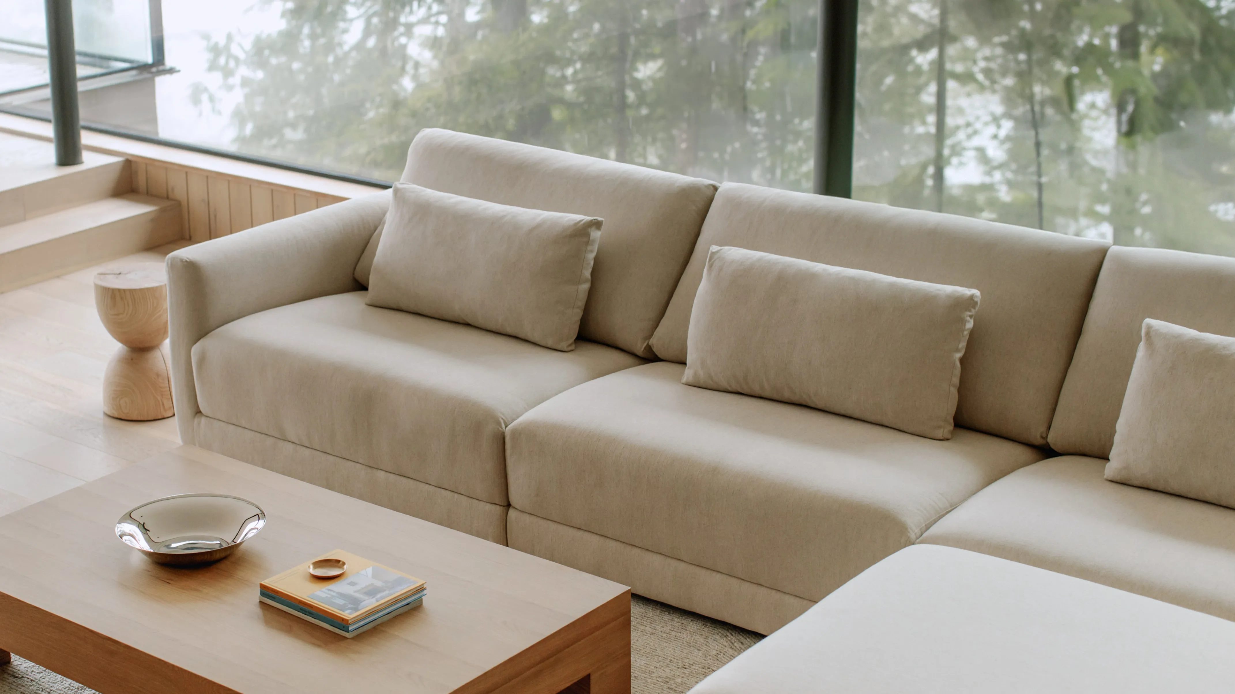 Wind Down 4-Piece Modular Sectional, Left, Beach