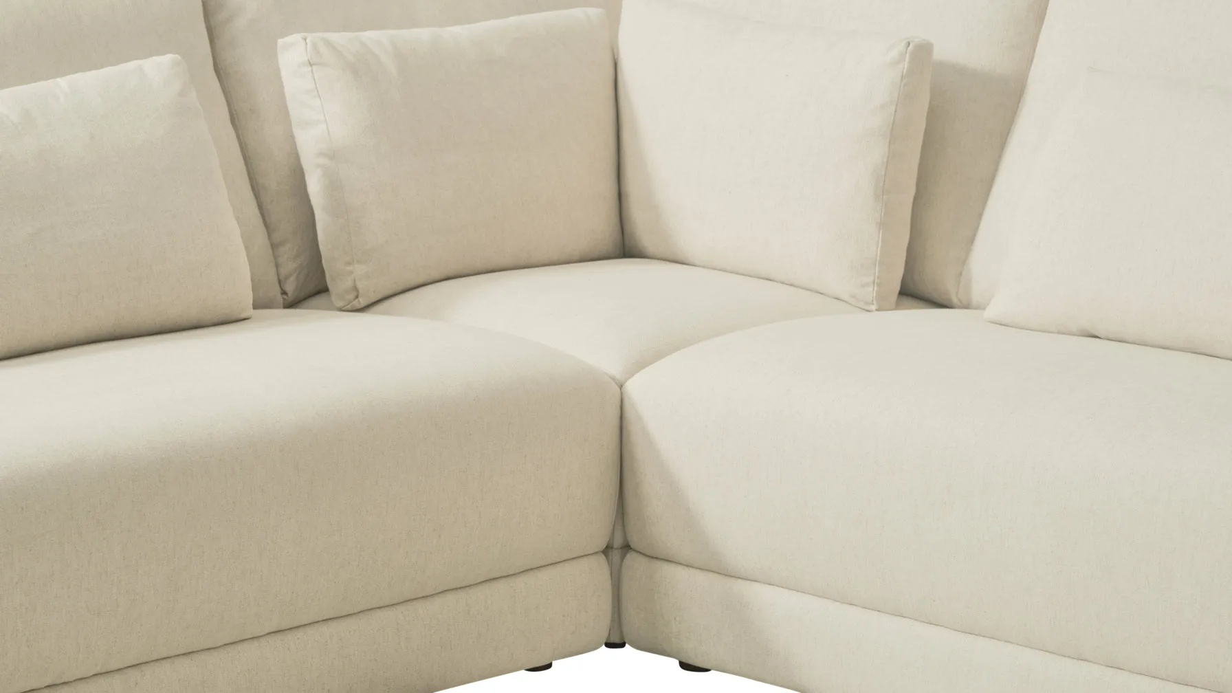Wind Down 4-Piece Modular Sectional, Left, Beach