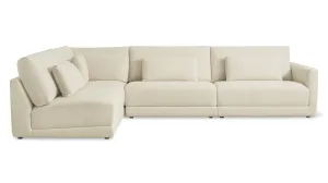 Wind Down 4-Piece Modular Sectional, Left, Beach