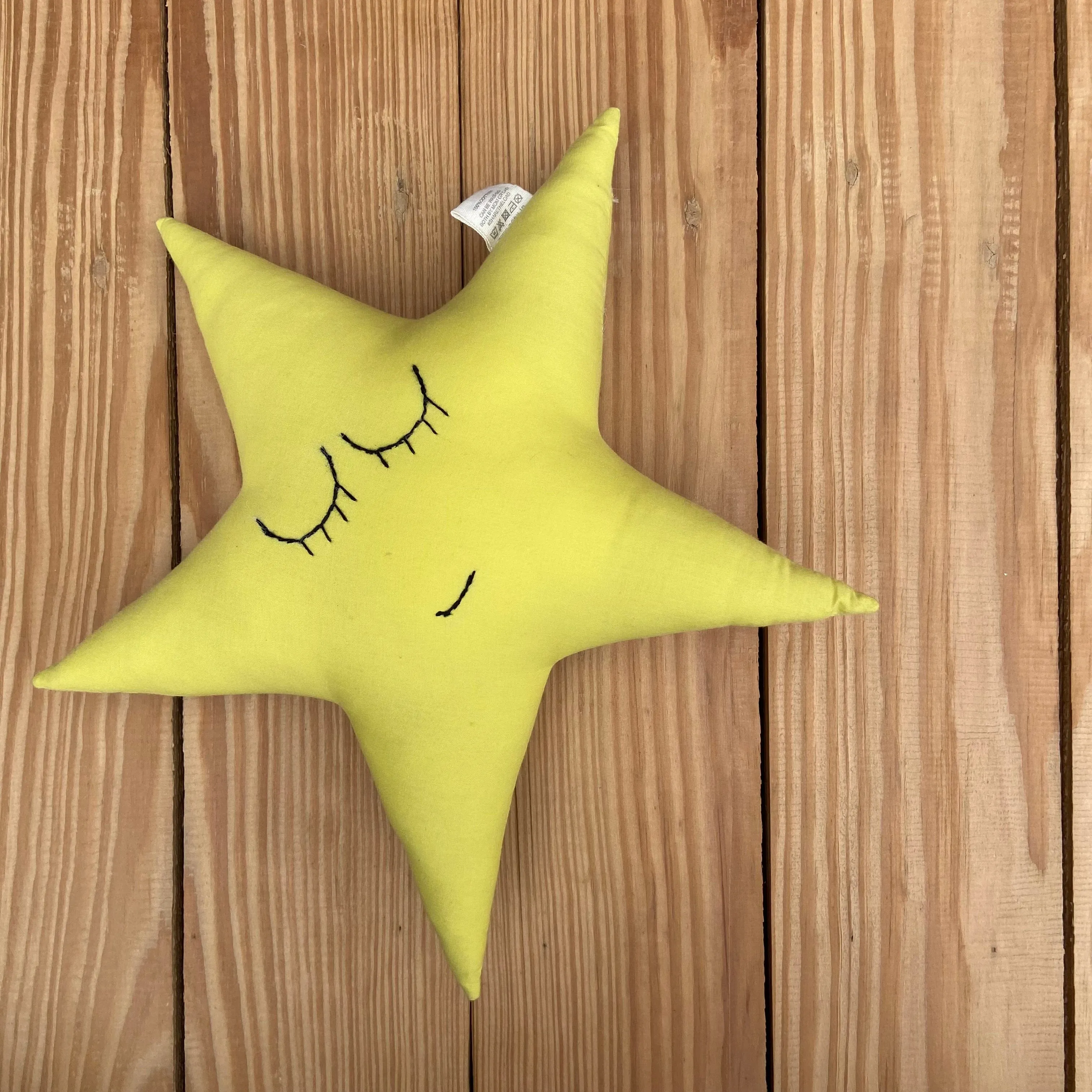 Yellow Star Cushion