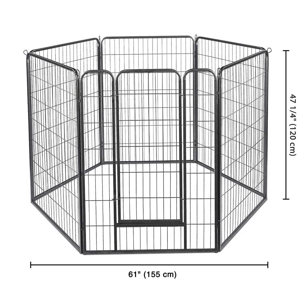 Yescom Heavy Duty Dog Playpen 47" Tall 6-Panel Puppy Pen Metal