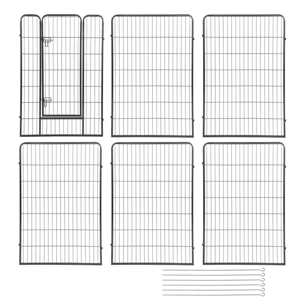 Yescom Heavy Duty Dog Playpen 47" Tall 6-Panel Puppy Pen Metal